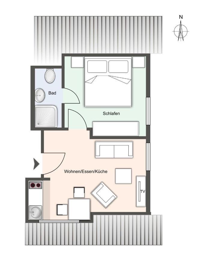 Schmucke-Huus-Appartement-2 韦斯特兰 外观 照片